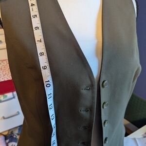 Olive Green Button-Up Vest